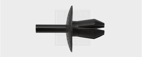Bild von Spreizniete PA661 Schwarz Kunststoff