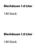 Bild von weisse Blechdosen 1000ml mit Deckel